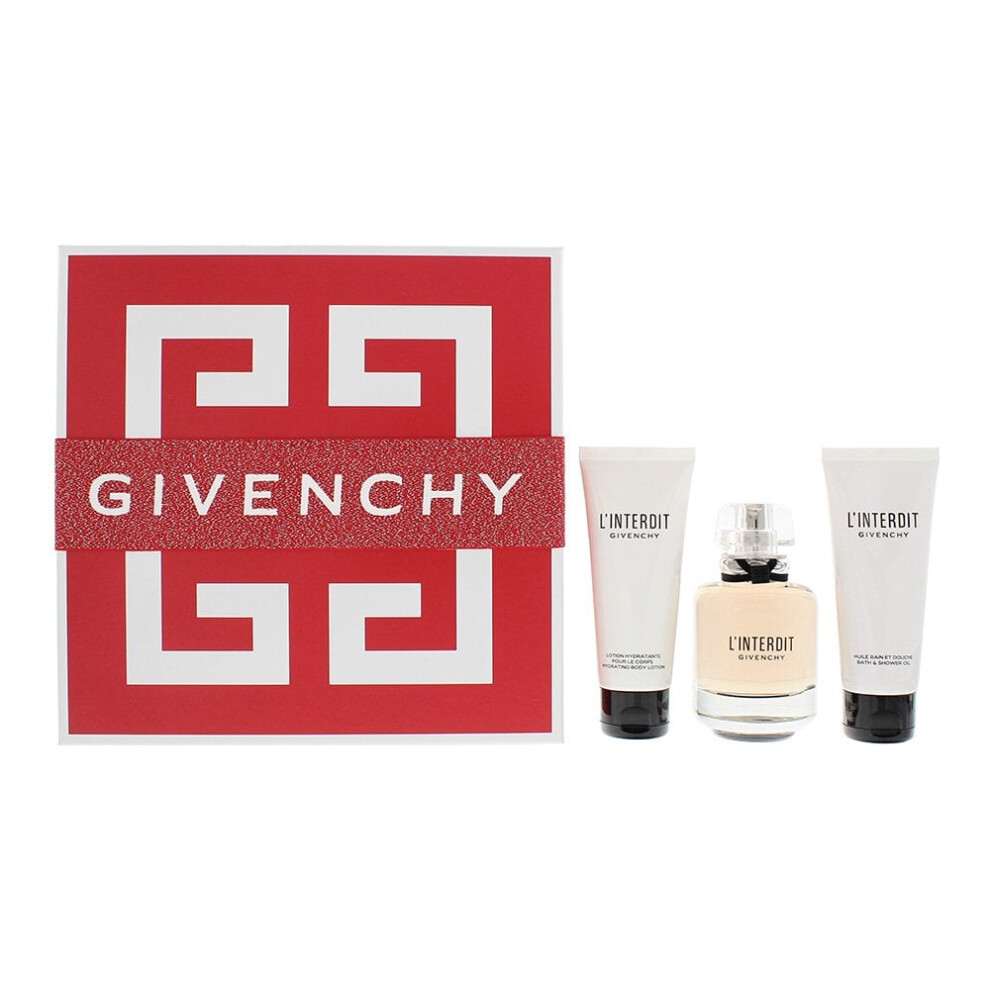 Givenchy Linterdit Gift Set 80Ml EDP + 75ml Body Lotion + 75ml Shower Oil
