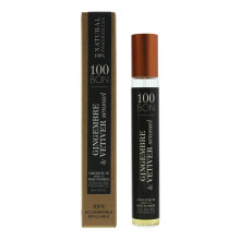 100Bon Gingembre & Vetiver Sensuel Refillable 15ml EDP Spray - Unisex Fragrance with Ginger, Vetiver & Cedar