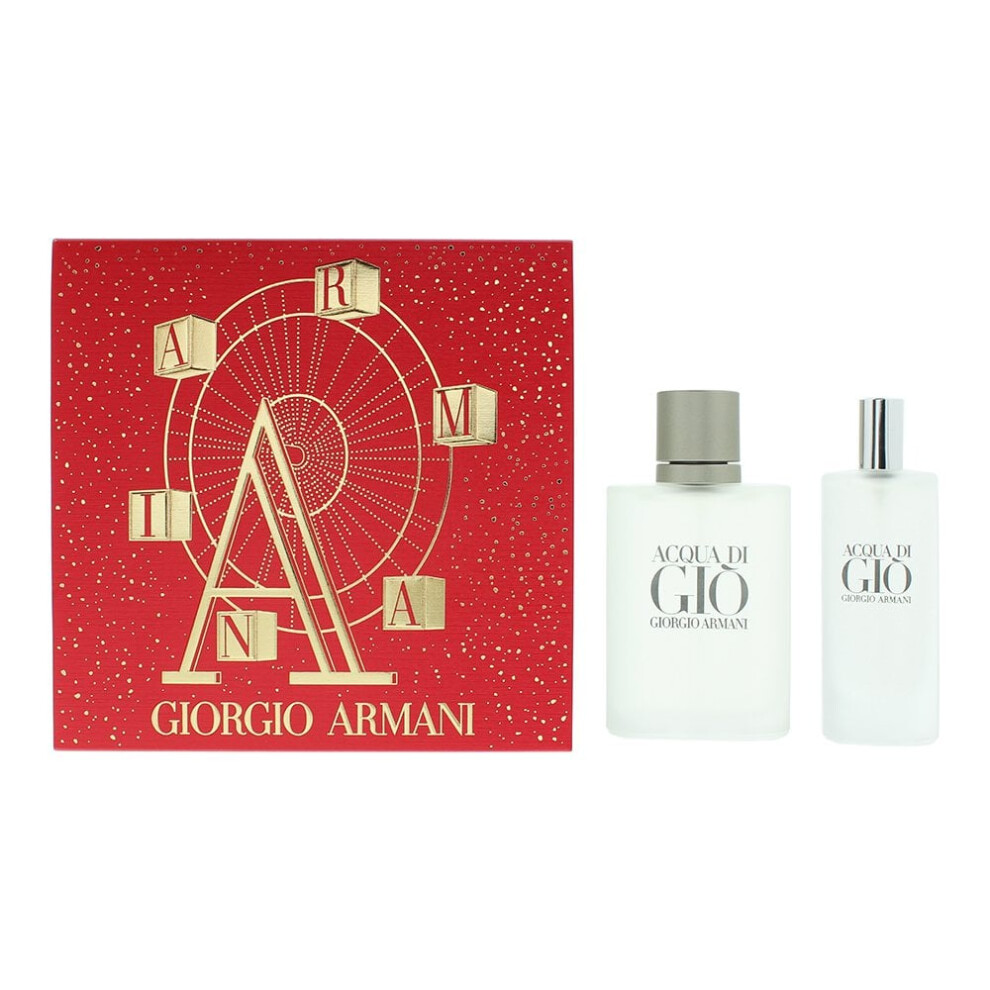 Giorgio Armani Acqua Di Gio Homme Gift Set 50ml EDT Spray + EDT 15ml