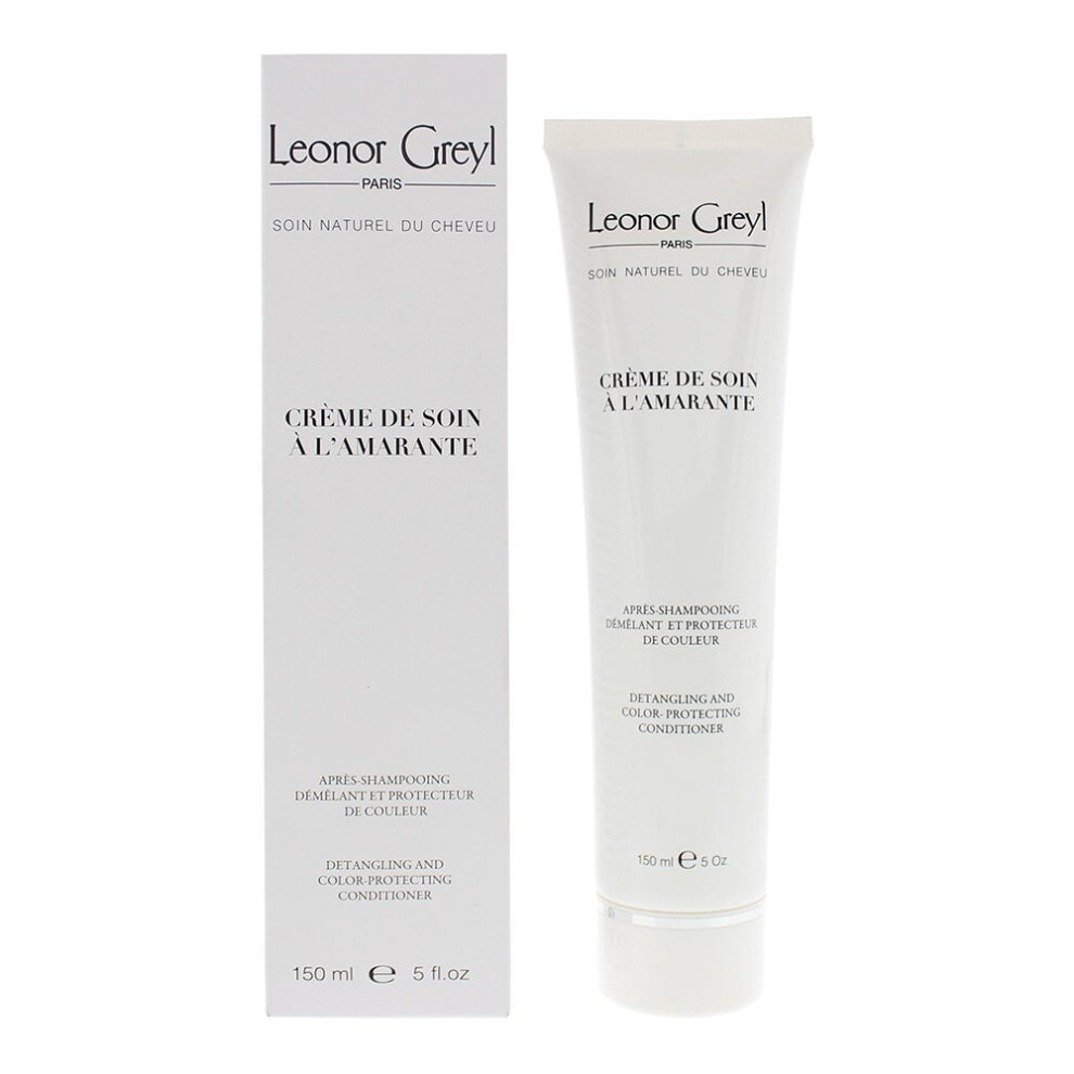 Leonor Greyl Paris - Creme De Soin A L'amarante - Detangling And Color-Protecting Conditioner - Gluten Free & Vegan 94% Natural Ingredients - De