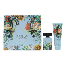 Replay Signature Secret For Woman Gift Set 50ml EDT Spray + 100ml Body Lotion