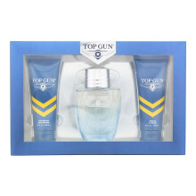 Eau De Toilette, Top Gun, For Men, 100 ml + Rivet, Hydrating, Body Wash, Body & Hair, 100 ml + Rivet, Hydrating, After-Shave Balm, 100 ml