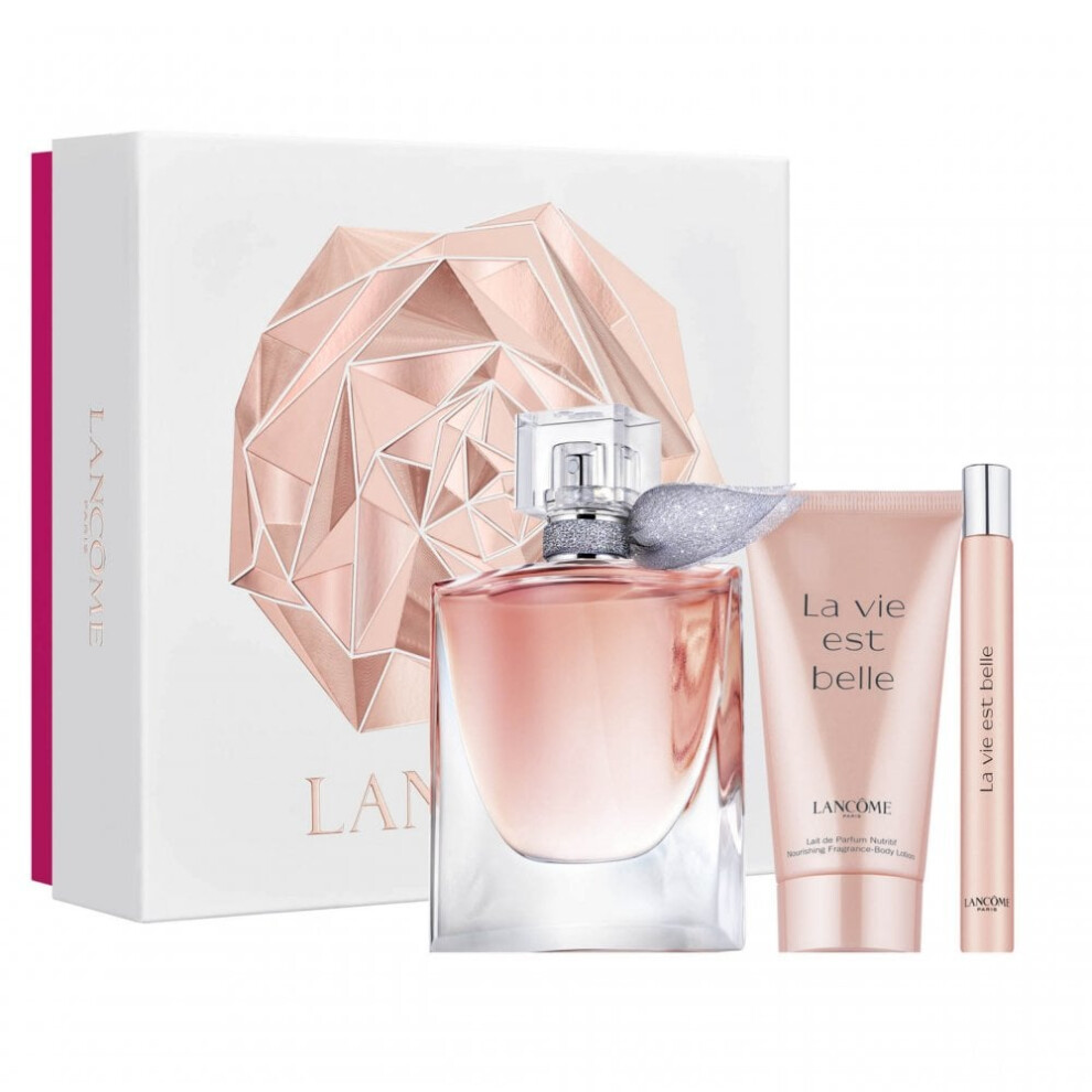 Lancome La Vie Est Belle Gift Set 50ml EDP + 10ml EDP + 50ml Body Lotion