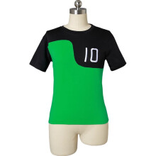 (Ben10 T-shirt, XXL) Ben10 Zip-Up Hoodie Jacket Men's Cosplay Anime Outfit Retro Style Role Play Costume