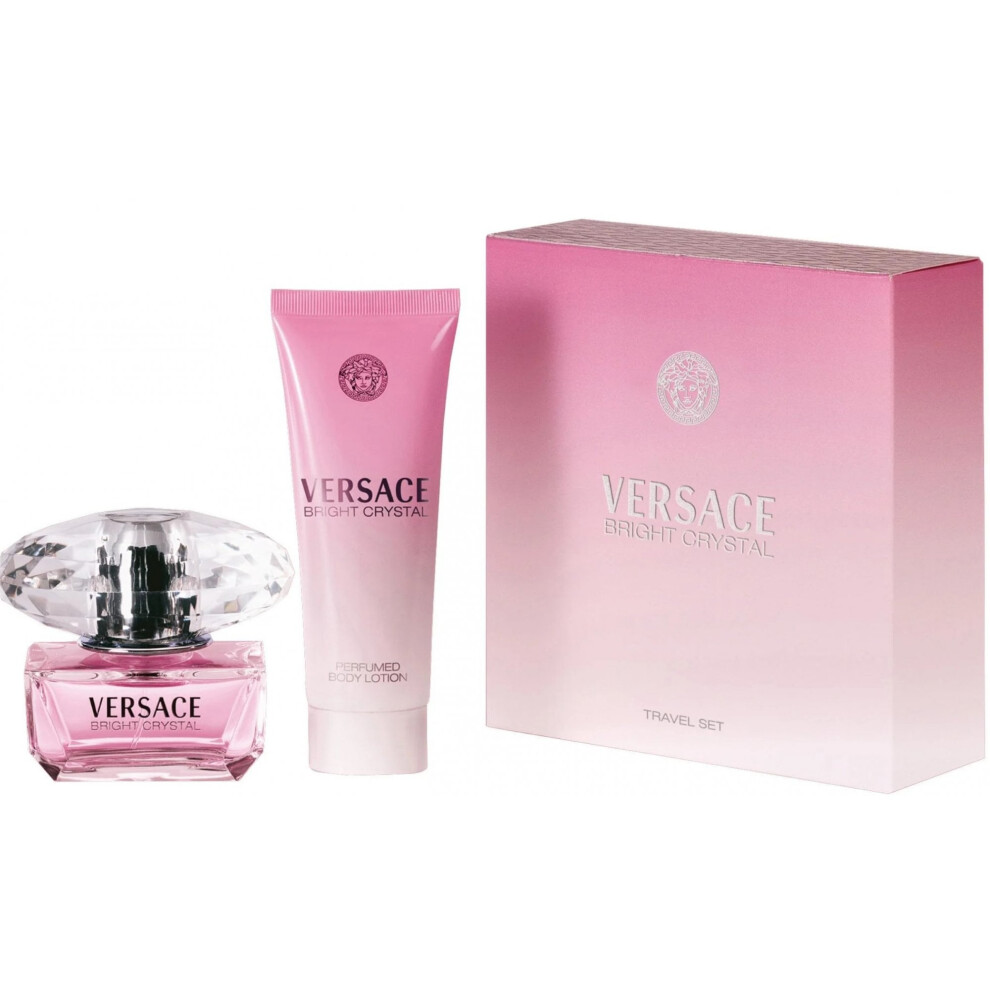 Versace Bright Crystal 50ml Eau De Toilette & Body Lotion Gift Set