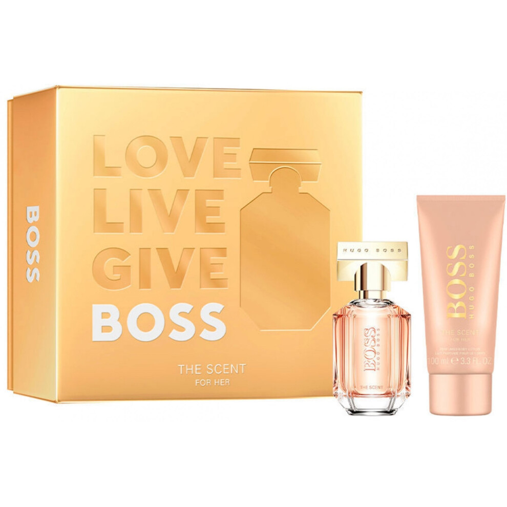 Hugo Boss The Scent For Her Gift Set 50ml EDP Spray + Body Lotion 100ml