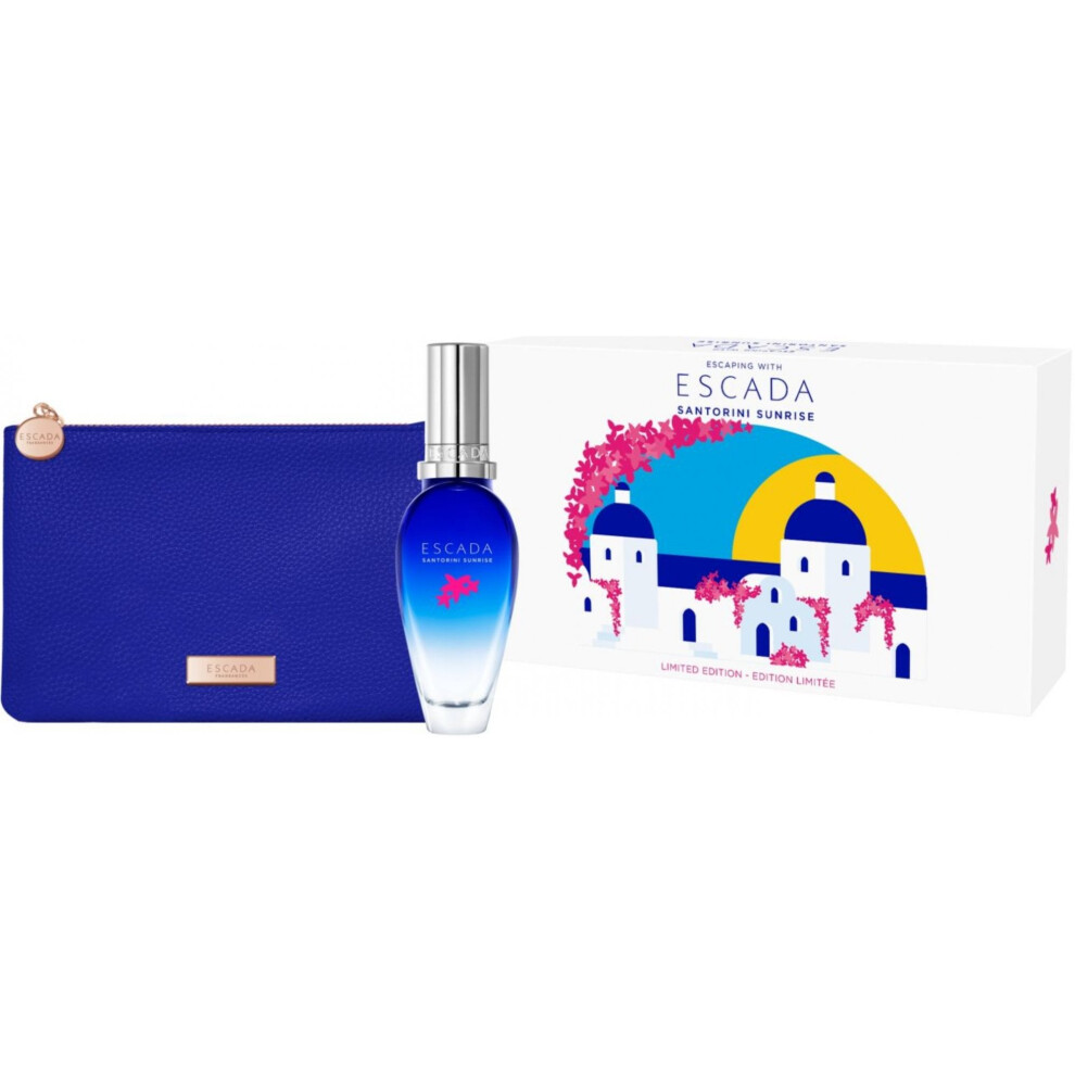 Escada Santorini Sunrise Gift Set 30ml EDT Spray + Toiletry Bag