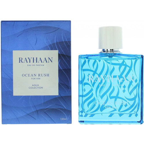 RAYHAAN Ocean Rush Eau de Parfum Spray for Men 3.4 Ounce