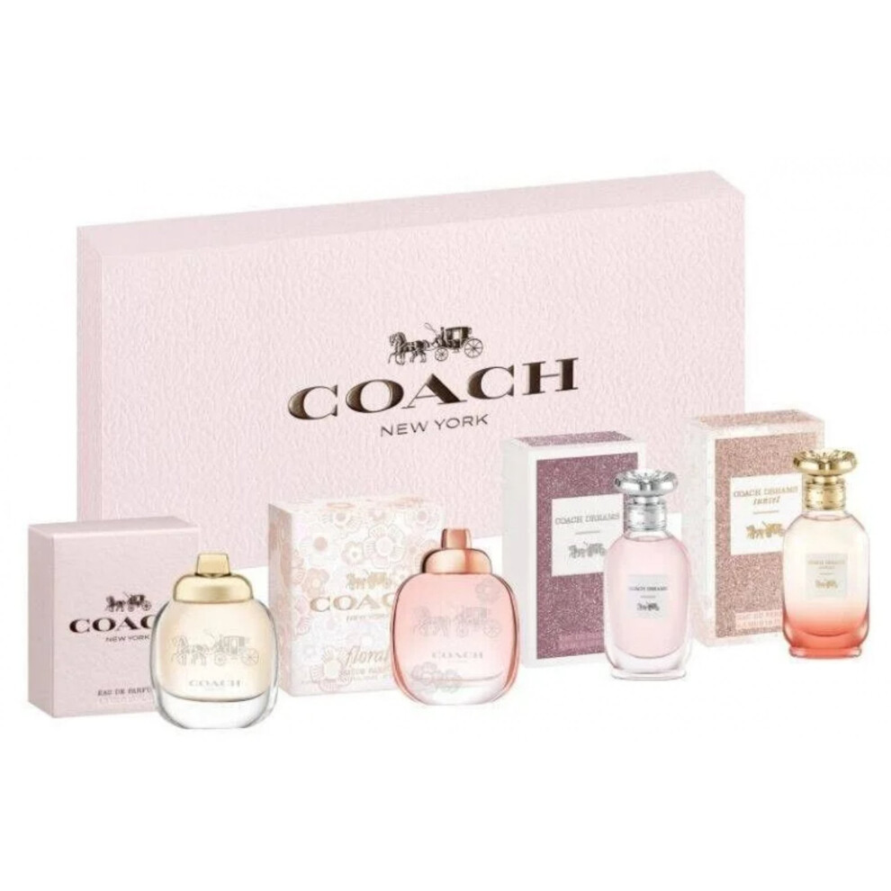 Coach For Her Mini Set 4.5ml EDP + 4.5ml EDT + Floral Blush 4.5ml EDP + Floral 4.5ml
