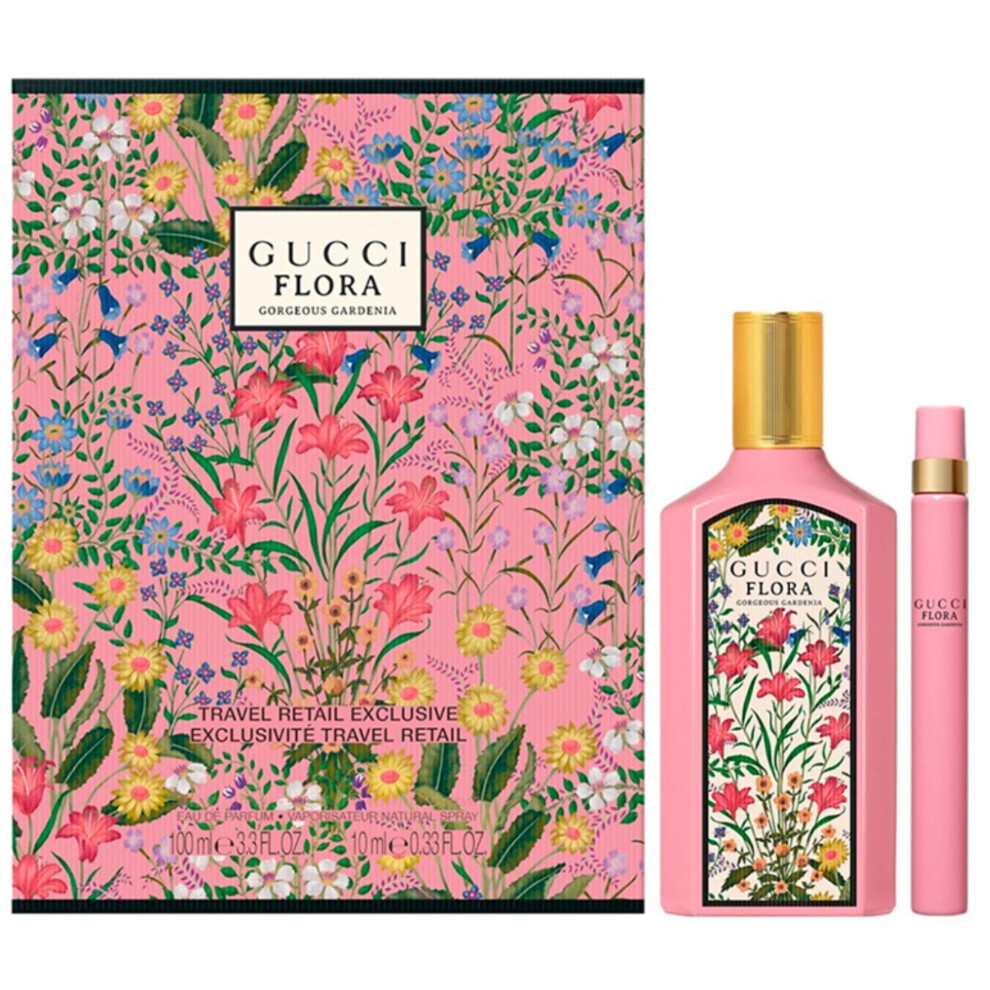 Gucci Flora Gorgeous Gardenia Gift Set 100ml EDP Spray + 10ml EDP Spray