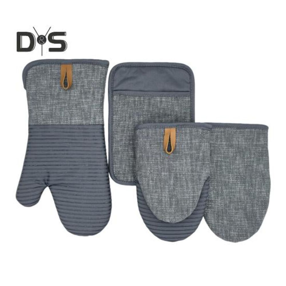 (grey) Mini Oven Mitts Neoprene Palm Oven Gloves With Hanging Loop Heat Resistant Kitchen Mitts For Baking Bbq