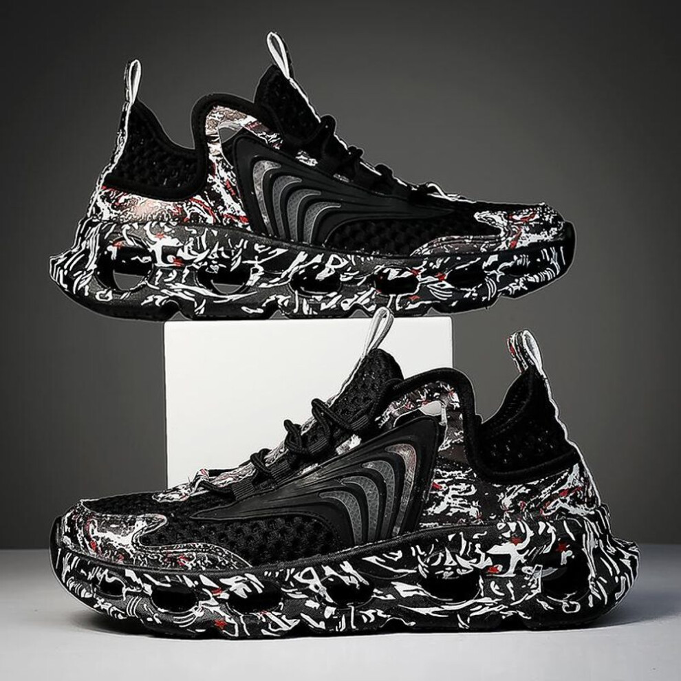 (black, 43) TUINANLE Fashion Sneakers Light Weight Breathable Running Shoes Outdoor Casual Sport Shoes Men