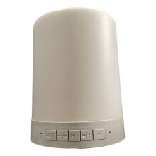 (White) Light Night Bluetooth Led Alarm Clock Mini Bedlight Alarm Speaker Clock Home