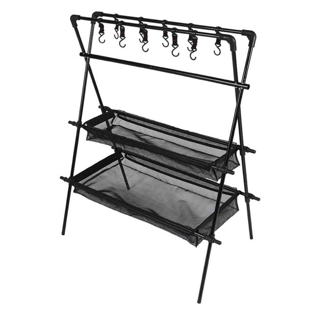 (type B) Outdoor Camping Cups Bowls Drying Rack Hung Shelf Aluminum Alloy Bracket Picnic Bbq Tableware