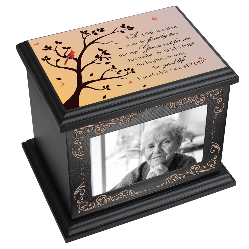 Cremation Urns for Human Ashes Adult Male or Female  Funeral Memorial Urns for Ashes with Photo Frame  Wooden Urns Box and Casket for Men Women  Buria