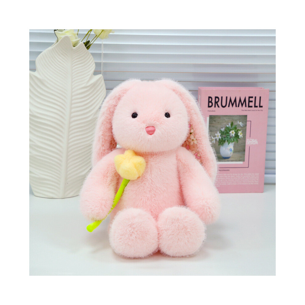 (Pink, 45 cm) Rabbit Flower Plush Doll Childrens Animal Toys Childrens Birthday Day Gift-image-OPC-PH92B85-NEW