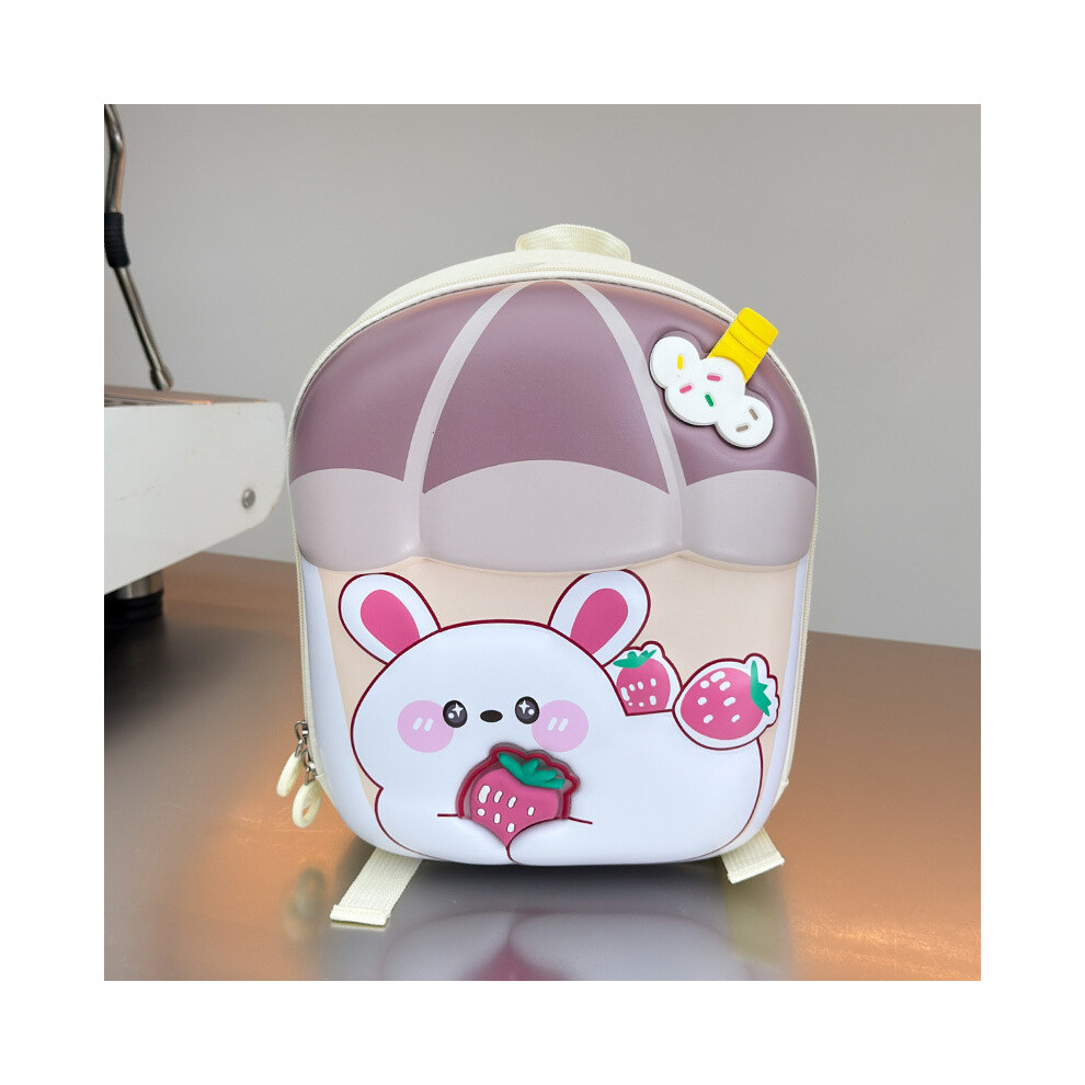 (Brown) Rabbit Childrens Backpack Cartoon Bag Zipper Style Adjustable Shoulder Strap-image-OPC-PH92CHB-NEW