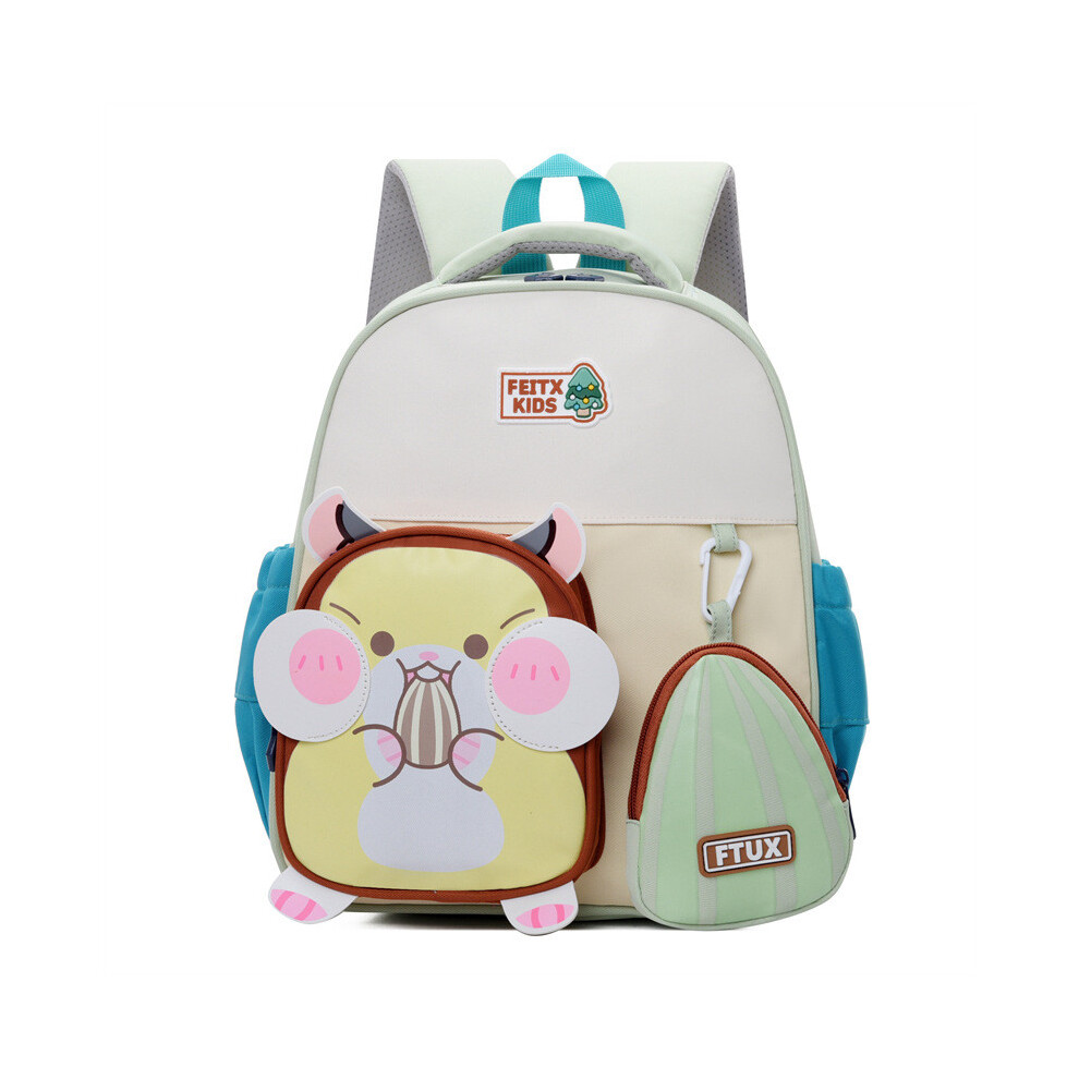 (Green) Seed Hamster Melon Letter Backpack With Adjustable Shoulder Reflective Strap-image-OPC-PH92CJR-NEW
