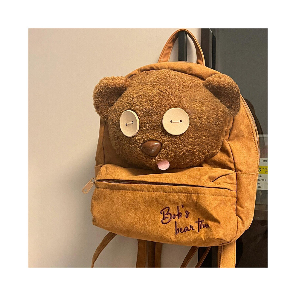 Tim Despicable Me Bear Cartoon Plush Backpack Large Capacity Student Schoolbag