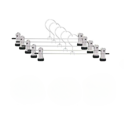 (40Pcs) Metal Clip Coat Hangers Clothes Closet Pant Trousers Skirt Rack Multi