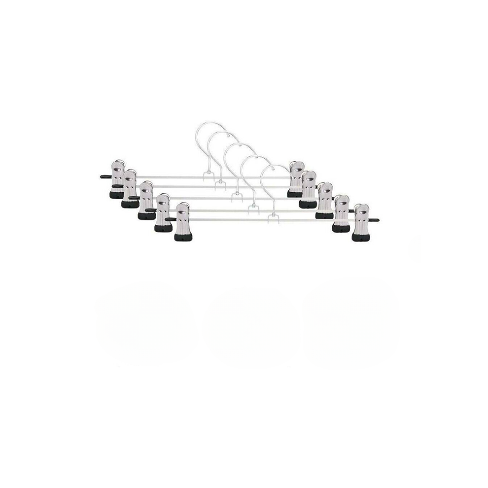 (40Pcs) Metal Clip Coat Hangers Clothes Closet Pant Trousers Skirt Rack Multi