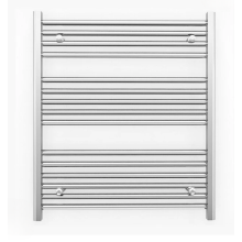 (800 x 800mm (BTU: 1216)) Chrome Bathroom Designer Straight Towel Radiator