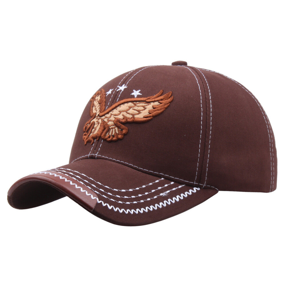 (Brown) Eagle Embroidered Baseball Caps Spring Summer Outdoor Sunshade Hat Women Sports-image-OPC-PH92PQZ-NEW