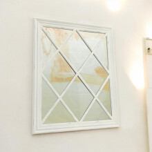 Framed Wall Mirror - L5 x W80 x H100 cm - White