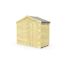 8 x 4 Feet Apex Security Shed - Single Door - Wood - L127 x W231 x H217 cm