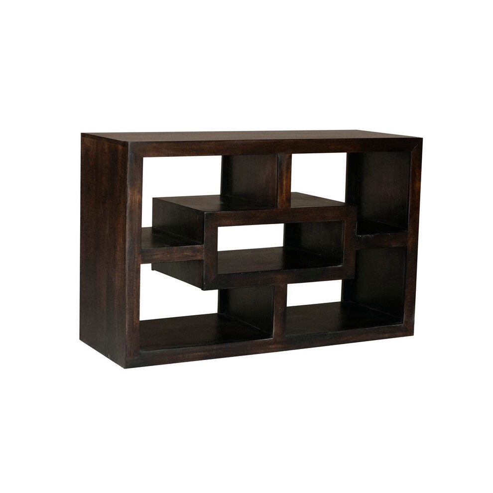 Yoga Straight TV Unit - Mango Wood - L40 x W110 x H70 cm - Dark Finish-image-OPC-PH92WQF-NEW