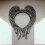 Wing Design Mirror - L8 x W38 x H57 cm - Antique Silver 1