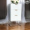 3 Drawer Bedside Table - Wood - L24 x W30 x H64 cm - White 2