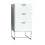 3 Drawer Bedside Table - Wood - L24 x W30 x H64 cm - White 1