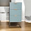 3 Drawer Bedside Table - Wood - L24 x W30 x H64 cm - Green 2