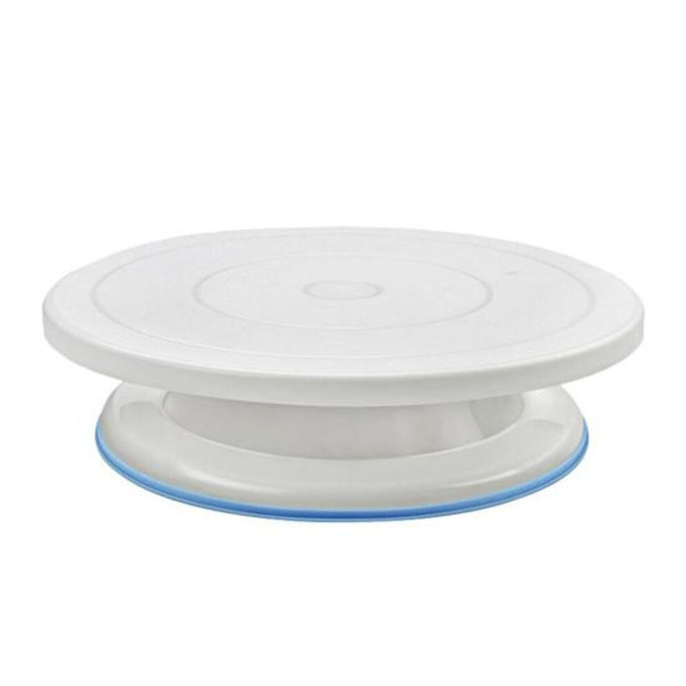 (white) Cake Stand 11 Inch Rotating Cake Turntable Smooth 360 Degree Rotation Cake Decoration