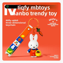 (Carrot) Keychain Rabbit Miffy With Fruit Resin 3d Pendant For Car Travel Accessories And
