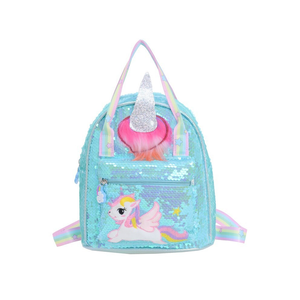 (Green) Pattern Colorful Unicorn With Sequins Children Kindergarten For Backpack-image-OPC-PH957XQ-NEW