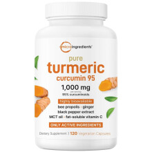 Micro Ingredients Turmeric Curcumin 1,000mg | 95% Curcuminoids with Black Pepper & MCT Oil for Ultimate Absorption, No Filler, No GMO