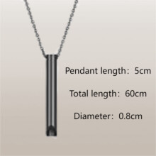 (Black) Vaping Anti Necklace Stress Relief Breathlace Quit Mindfulness Breathing Smoking