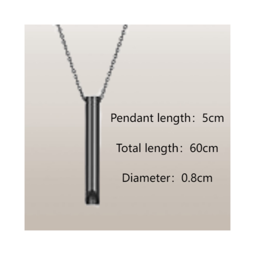 (Black) Vaping Anti Necklace Stress Relief Breathlace Quit Mindfulness Breathing Smoking