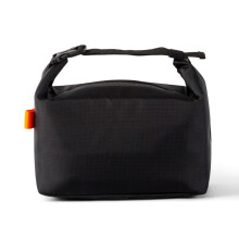 (Black) Large Solid Color Capacity Handbag Oil Proof Lunch Box Bag Gift Insulated Bags
