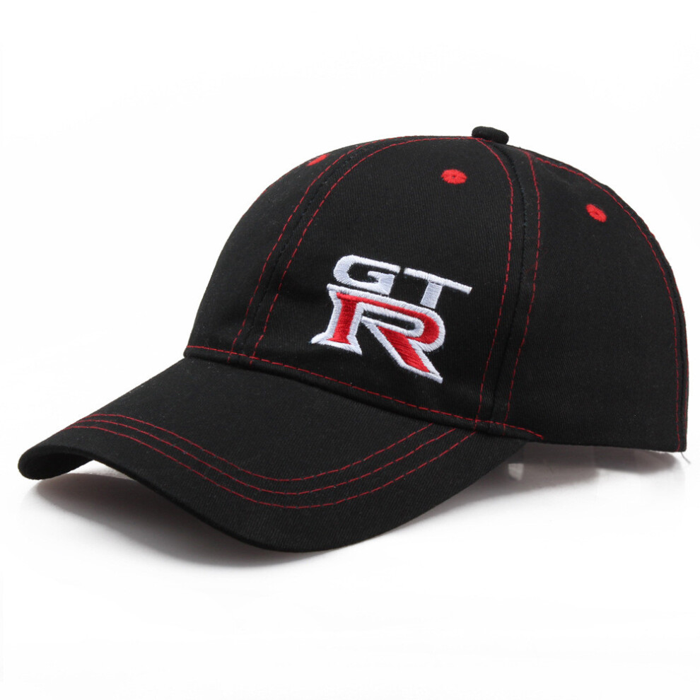(Black A) Letter Gtr Embroidery Supercar Baseball Cap Outdoor Sports Casual Hat Women Men