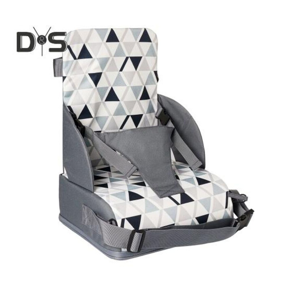 (beige) Toddler Booster Seat Breathable Kitchen Chair with Backrest Adjustable Straps And Cushion Support Portable Dining Table Heightening Seat for Family