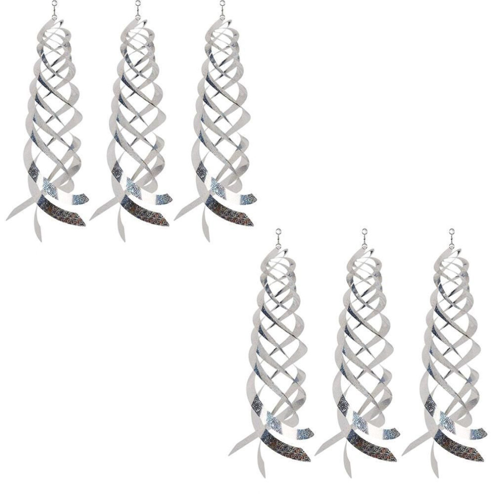 (6 packs) Keep Birds Away Scare Bird Tool Bird Deterrent Devices Spiral Reflectors Pigeon Repellent Devices