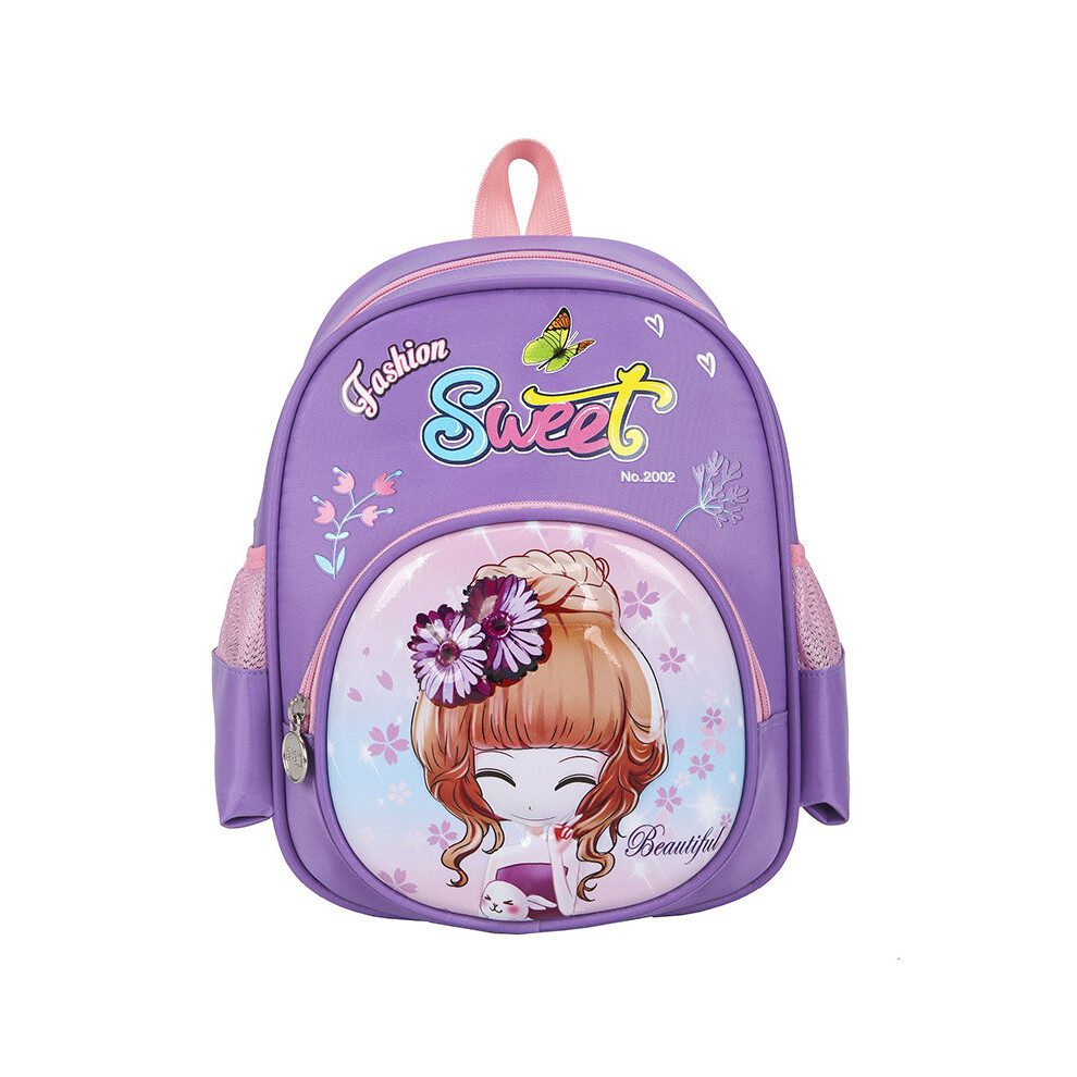 (Purple Girl) Elsa Lightning Mcqueen Backpack Cartoon Bag With Adjustable Straps Shoulder-image-OPC-PH9652Q-NEW