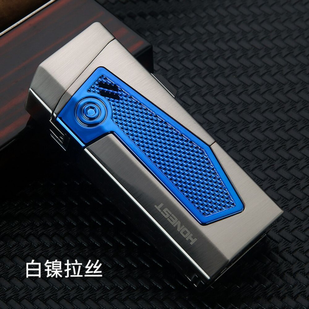 Yeuligo Blue (Coffee) Honest Personality And Versatility Four Straight Fire Metal Gas Lighters With Cigar Drill Cigarette Mop Gift Wholesale