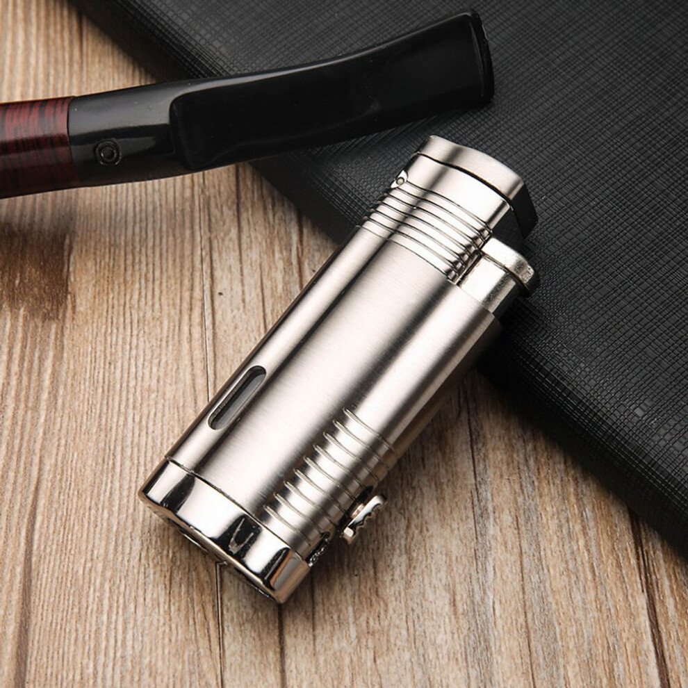 Yeuligo (European Pattern Bronzing) Honest Metal Inflatable Three Straight Cigar Lighter Boutique Windproof Multifunctional Lighter Gift Wholesale