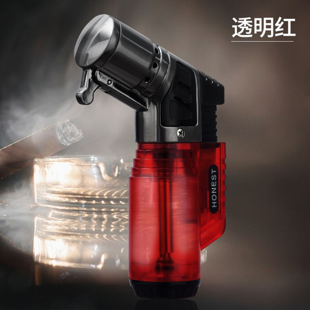 Yeuligo Red (Electrophoresis ) Honest Elbow Metal Straight Punch Gas Lighters Portable Clear Mini Small Welding Torches Sandalwood Cigar Moxibustion Wholesale