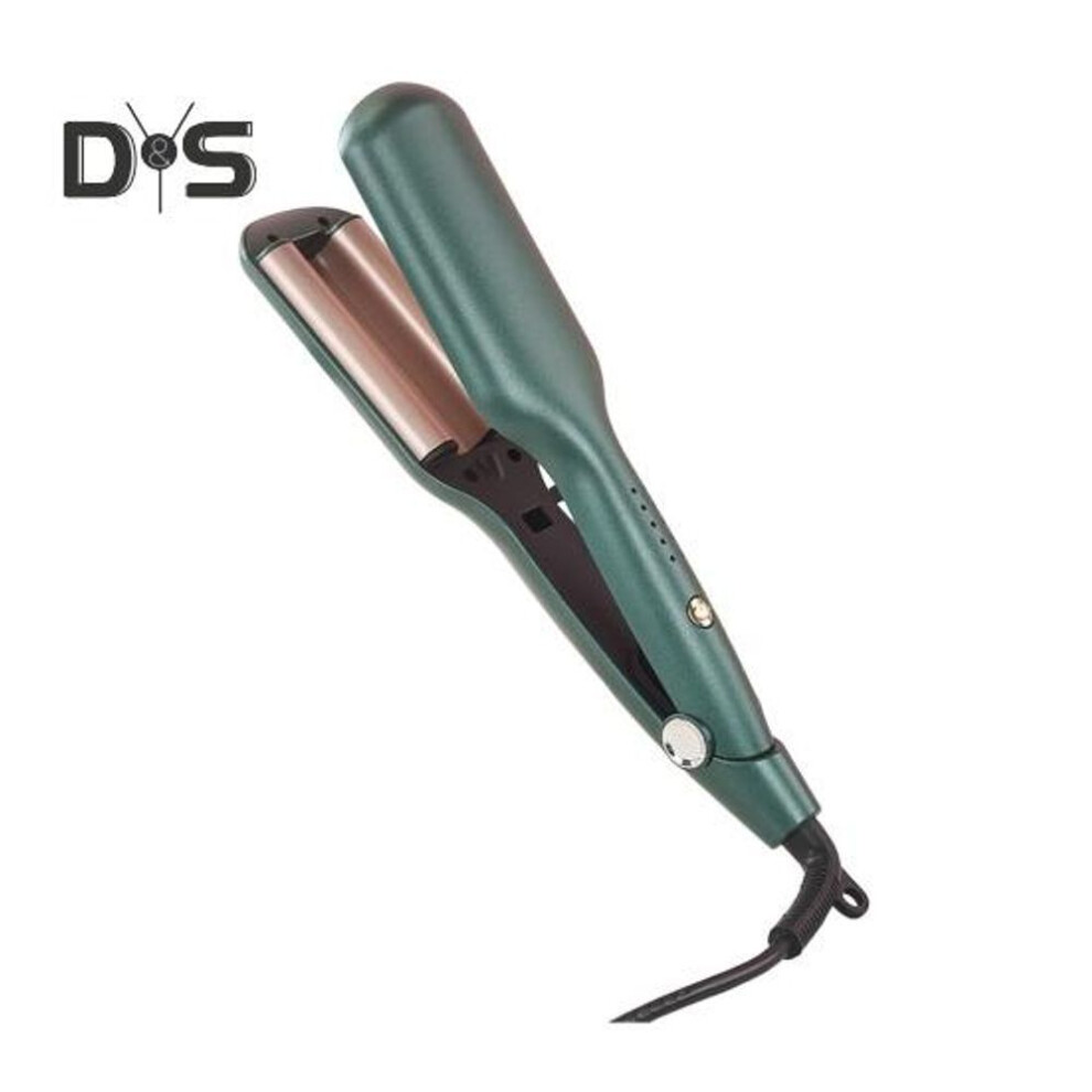 (green, 32mm EU) 25/32MM Egg Roll Curling Iron 5 Temperature Adjustable French Wave Hair Curler Quick Heating Electric Hair Crimper Waver Women Wavy Hair Curling Wand