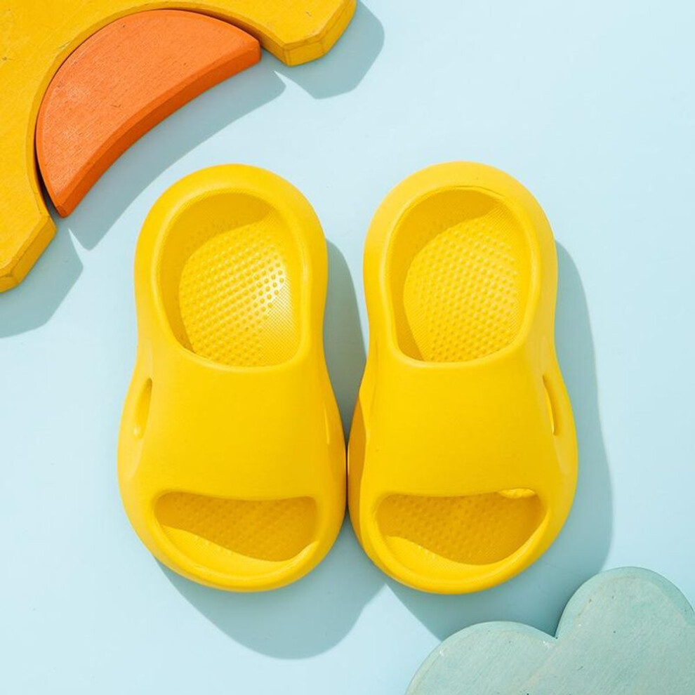 (yellow, 31-32) Children's Slippers Indoor Home Thick Bottom Bath Bath Anti-slip Wear-resistant EVA Slippers